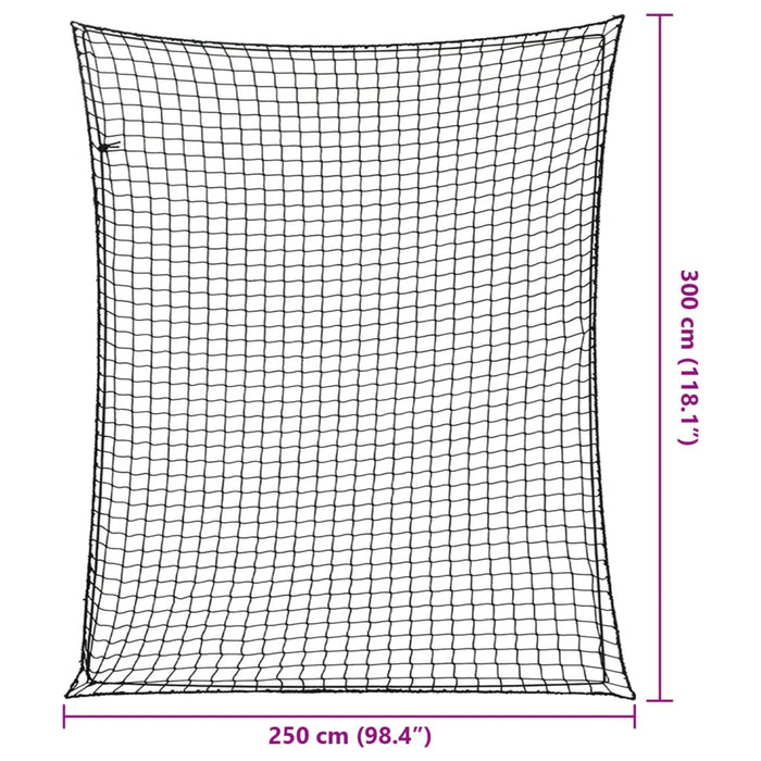 Rete per Rimorchio con Corda Elastica Nero 3x2,5 m in PP 4012282