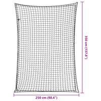 vidaXL Rete per Rimorchio con Corda Elastica Nero 3,5x2,5 m in PP