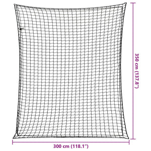 vidaXL Rete per Rimorchio con Corda Elastica Nero 3,5x3 m in PP