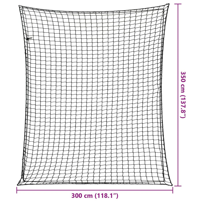 vidaXL Rete per Rimorchio con Corda Elastica Nero 3,5x3 m in PP