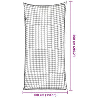 Rete per Rimorchio con Corda Elastica Nero 6x3 m in PP 4012290