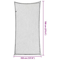 Rete per protezione rimorchio ancoraggio portapacchi con corda elastica 7 x 3,5 m PP nero 02_0042237