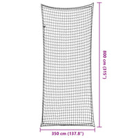 Rete da rimorchio per portapacchi da tetto Copertura protettiva per ancoraggio del carico con corda elastica 8 x 3,5 m PP nero 02_0042240