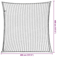 Rete di protezione per rimorchio ancoraggio per carichi portapacchi con corda elastica 4 x 4 m PP nero 02_0042219