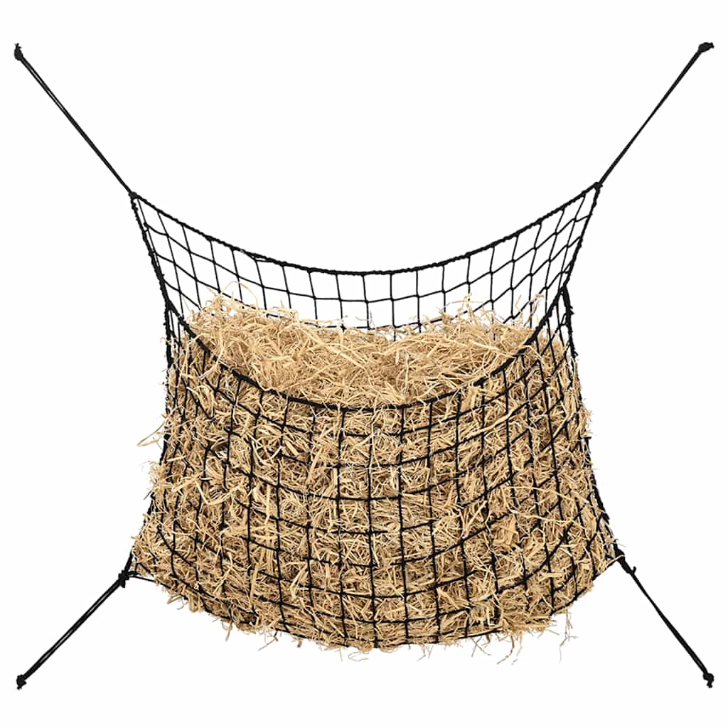 vidaXL Reti da Fieno 2pz Rettangolari Neri 200x120 cm in PP