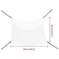 Reti da Fieno 2pz Rettangolari Bianchi 90x60 cm in PP 4012310