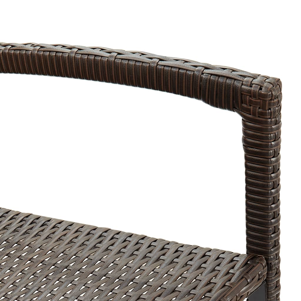 Set Bar da Giardino 3 pz Marrone in Legno Acacia e Polyrattan 3295272