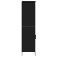 Credenza-Buffet-Armadio da cucina Nera 79,5x35,5x137,5 cm in Truciolato