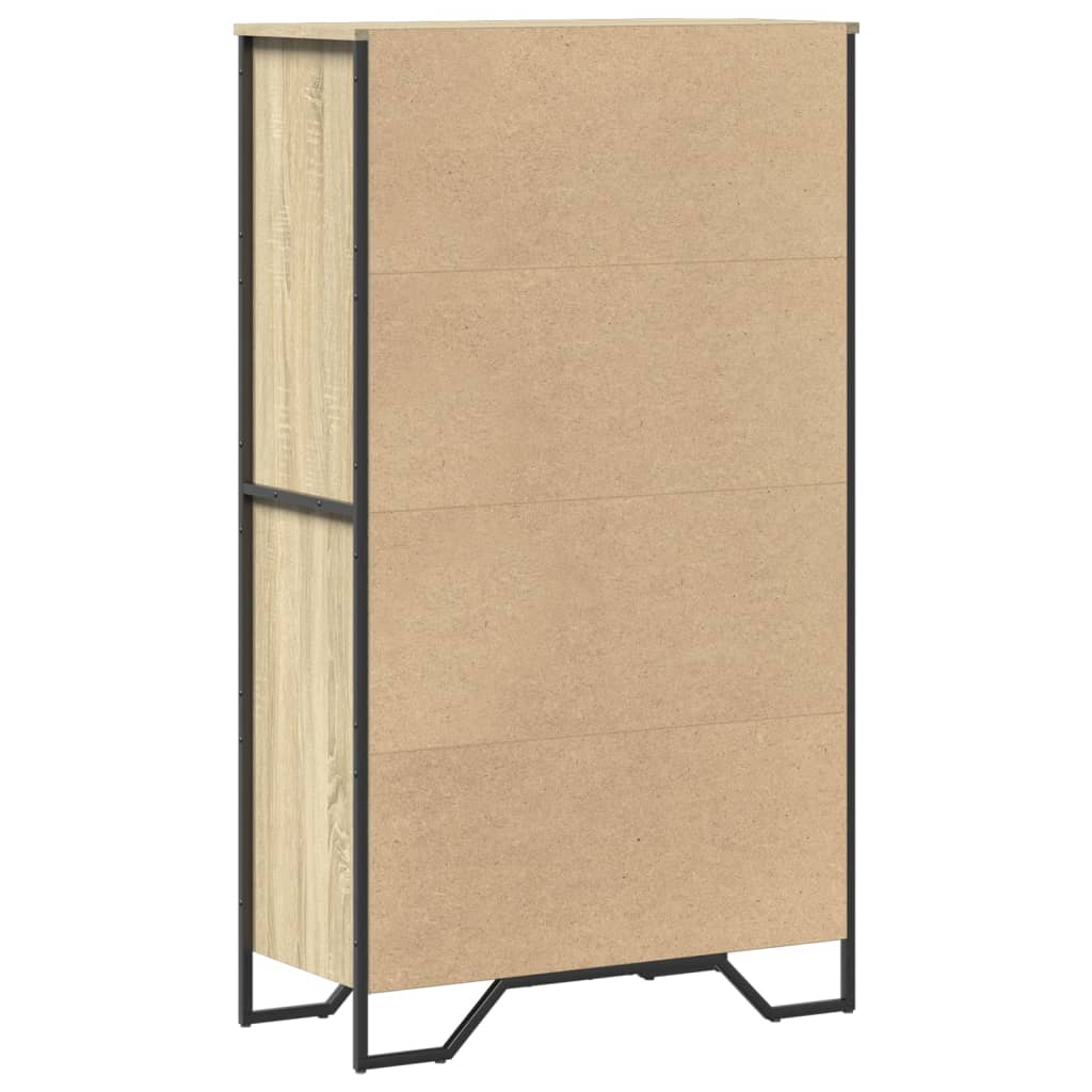 vidaXL Credenza Rovere Sonoma 79,5x35,5x137,5 cm in Legno Multistrato