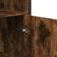 vidaXL Credenza Rovere Fumo 79,5x35,5x137,5 cm in Legno Multistrato