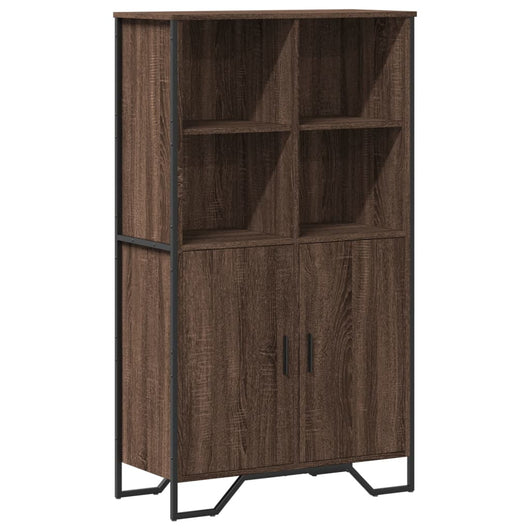 Credenza-Buffet-Armadio da cucina Rovere Marrone 79,5x35,5x137,5 cm in Legno Multistrato