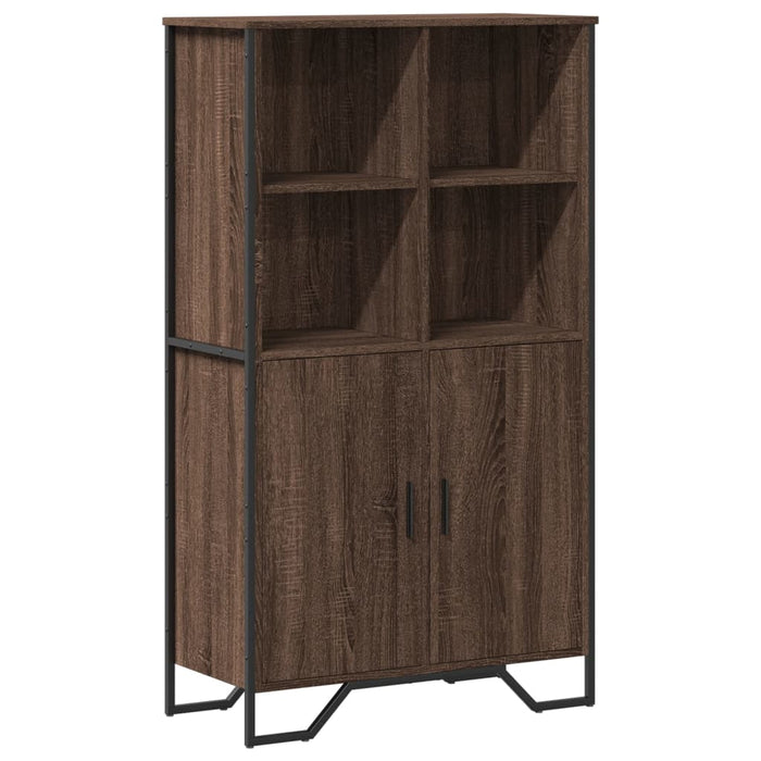 Credenza-Buffet-Armadio da cucina Rovere Marrone 79,5x35,5x137,5 cm in Legno Multistrato