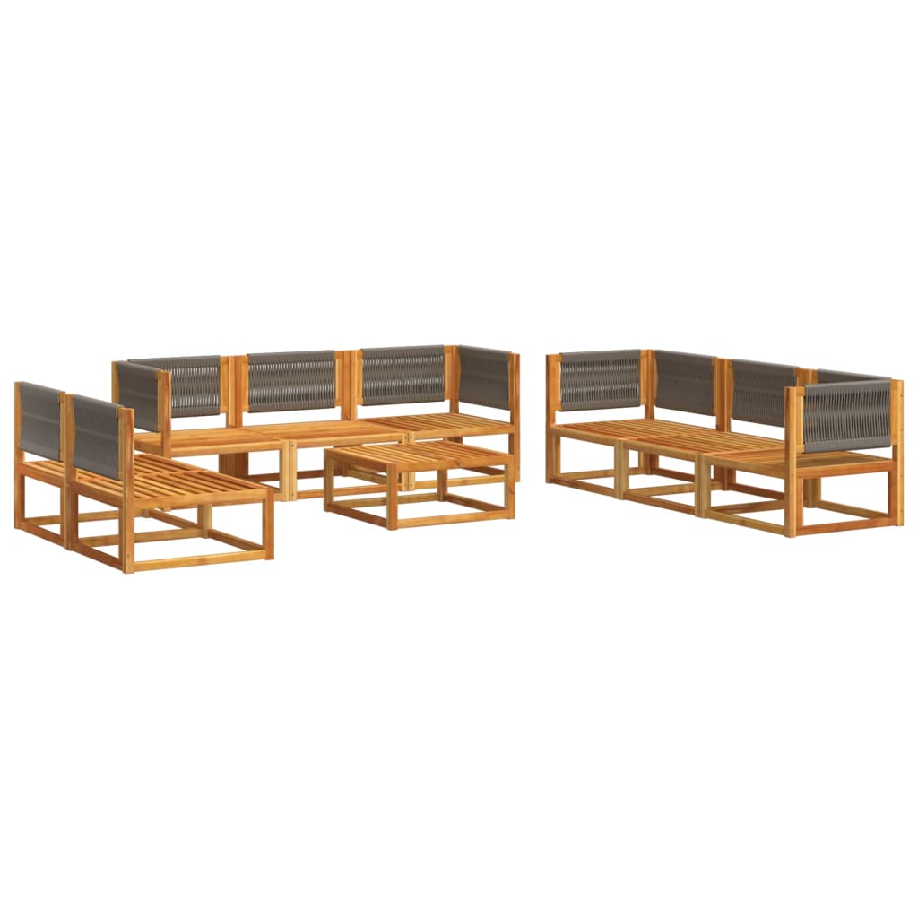 Set Divano Giardino 9 pz con Cuscini Legno Massello di Acacia 3278834