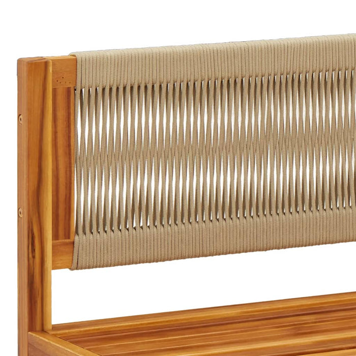 vidaXL Divani da Giardino Angolari con Cuscini 2 pz in Legno di Acacia e Corda