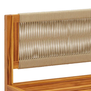 vidaXL Set di divani da giardino 4 pezzi con cuscini in legno di acacia e corda