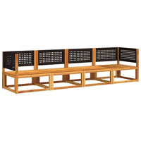 vidaXL Set di divani da giardino 4 pezzi con cuscini in legno di acacia e rattan