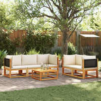 vidaXL Set di divani da giardino 6 pezzi con cuscini in legno di acacia e rattan