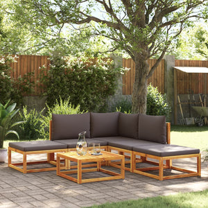 vidaXL Set di divani da giardino 6 pezzi con cuscini in legno di acacia e rattan