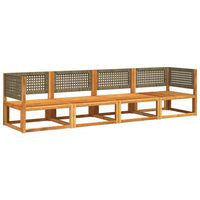 vidaXL Set di divani da giardino 4 pezzi con cuscini in legno di acacia e rattan