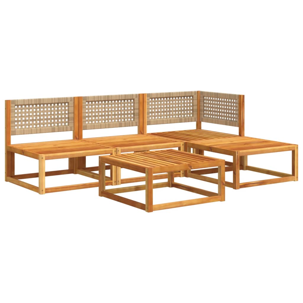 Set Divano da Giardino 5 pz con Cuscini Legno Massello Acacia 3278917