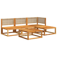 Set Divano da Giardino 5 pz con Cuscini Legno Massello Acacia 3278917