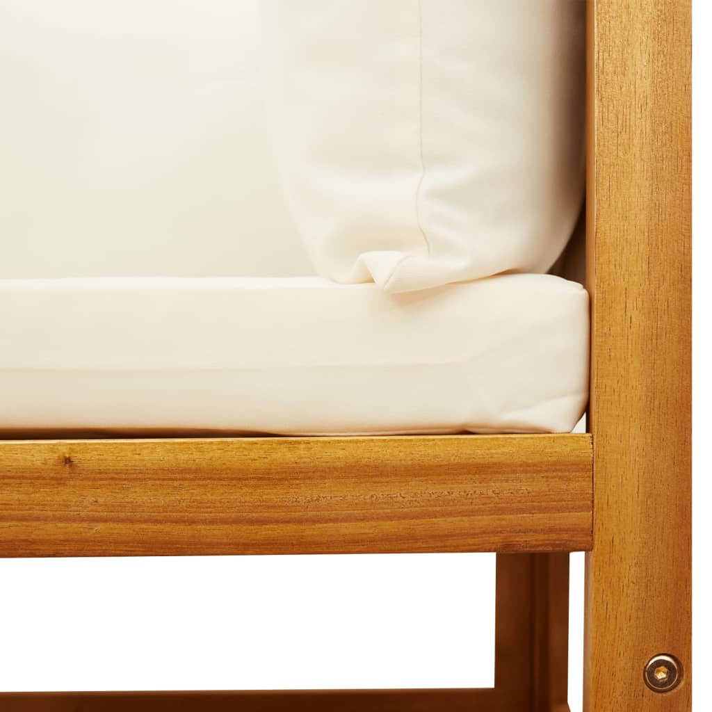 vidaXL Divani da Giardino Angolari con Cuscini 2 pz in Legno di Acacia e Rattan