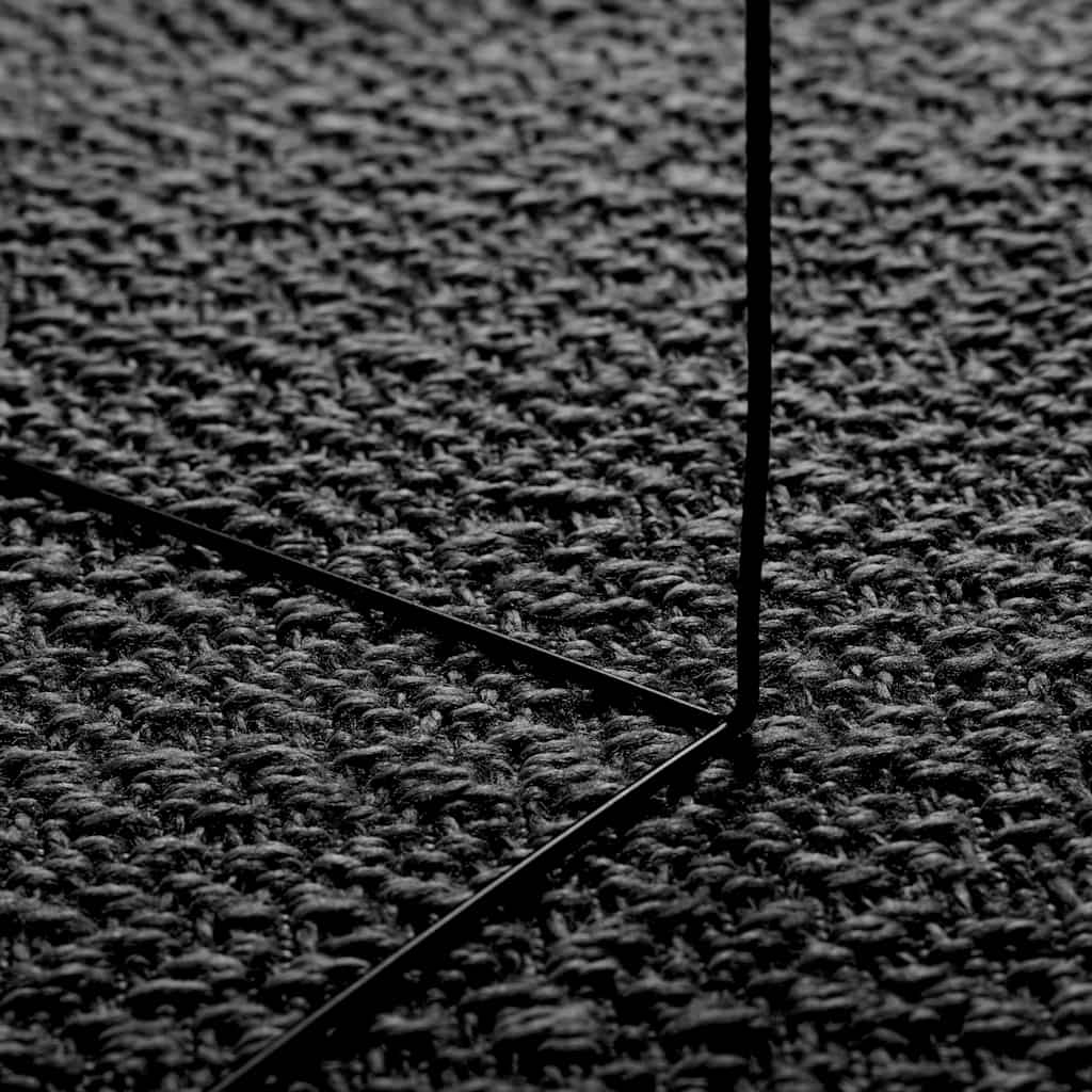 Tappeto ZIZUR Antracite 200x290 cm Aspetto Iuta Interni Esterni