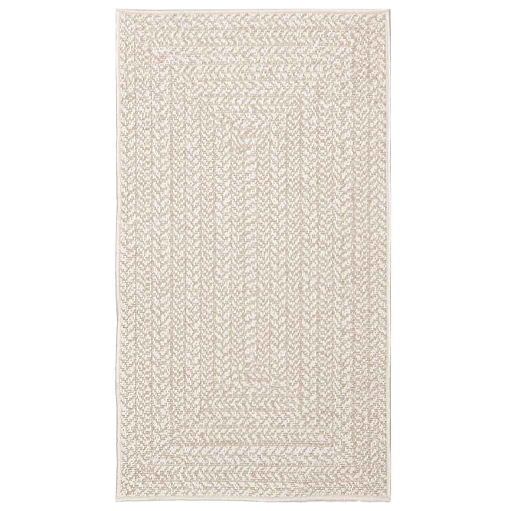 Tappeto ZIZUR Crema 60x110 cm Aspetto Iuta Interni ed Esterni