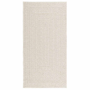 Tappeto ZIZUR Crema 80x150 cm Aspetto Iuta Interni ed Esterni