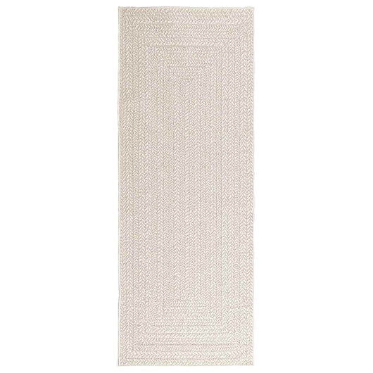 Tappeto ZIZUR Crema 80x200 cm Aspetto Iuta Interni ed Esterni 4010360