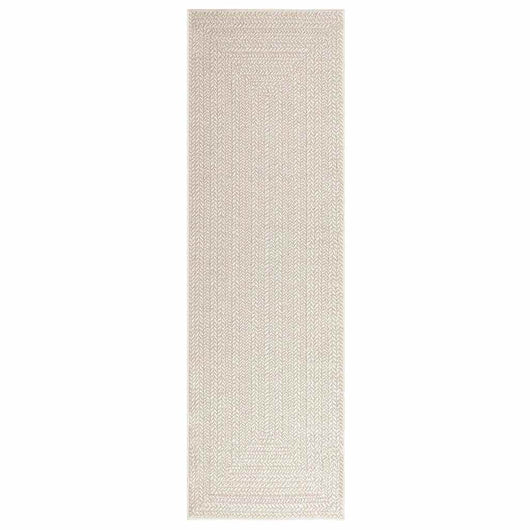 Tappeto ZIZUR Crema 80x250 cm Aspetto Iuta Interni ed Esterni 4010361