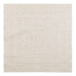 Tappeto ZIZUR Crema 120x120 cm Aspetto Iuta Interni ed Esterni 4010363