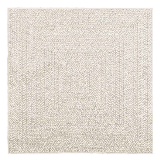 Tappeto ZIZUR Crema 120x120 cm Aspetto Iuta Interni ed Esterni 4010363