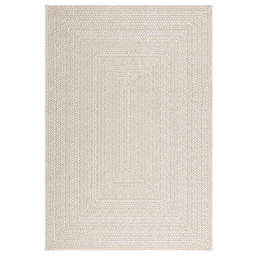 Tappeto ZIZUR Crema 140x200 cm Aspetto Iuta Interni ed Esterni 4010365