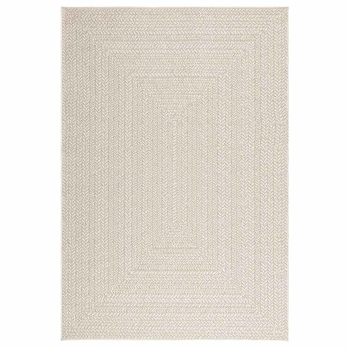 Tappeto ZIZUR Crema 140x200 cm Aspetto Iuta Interni ed Esterni 4010365