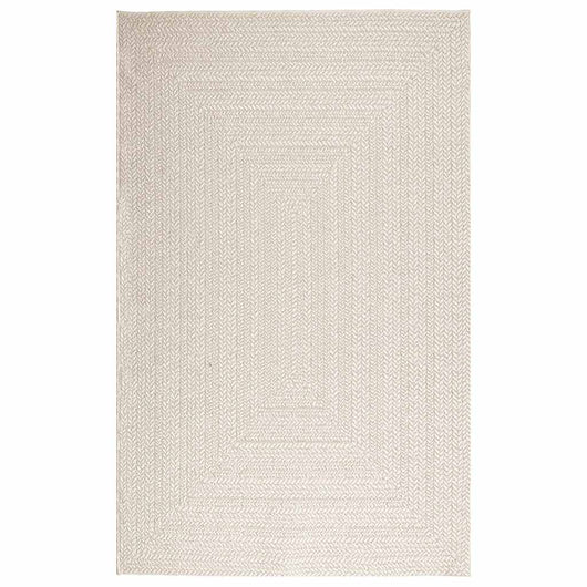 Tappeto ZIZUR Crema 160x230 cm Aspetto Iuta Interni ed Esterni 4010366