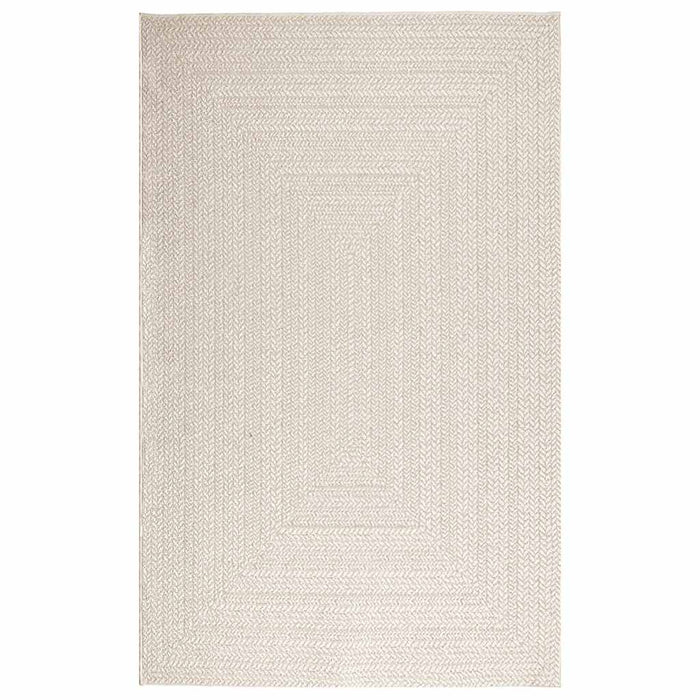 Tappeto ZIZUR Crema 160x230 cm Aspetto Iuta Interni ed Esterni 4010366