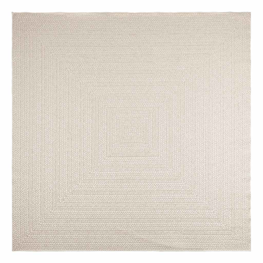 Tappeto ZIZUR Crema 240x240 cm Aspetto Iuta Interni ed Esterni 4010369