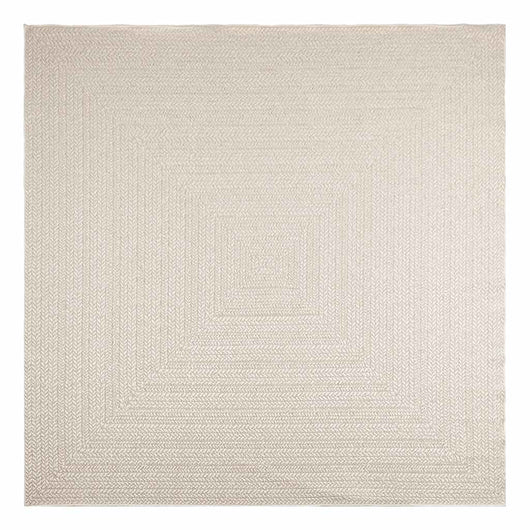 Tappeto ZIZUR Crema 240x240 cm Aspetto Iuta Interni ed Esterni 4010369