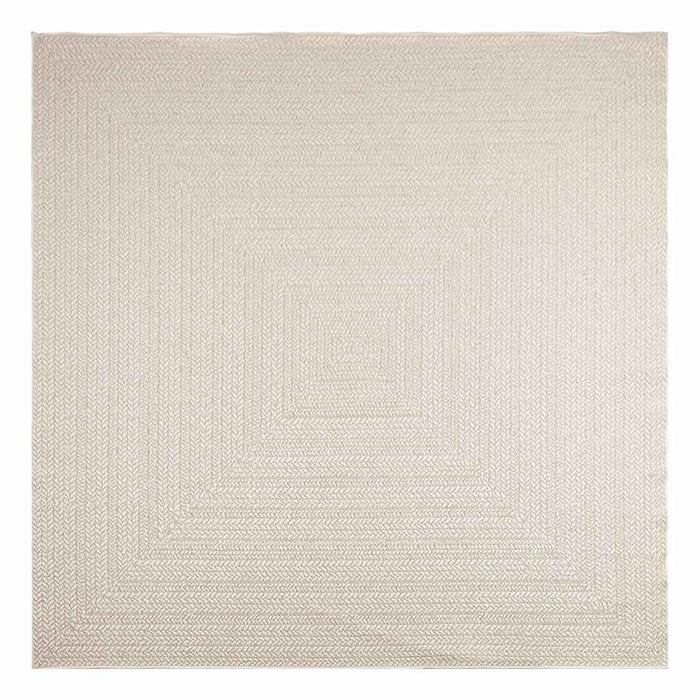 Tappeto ZIZUR Crema 240x240 cm Aspetto Iuta Interni ed Esterni 4010369