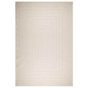 Tappeto ZIZUR Crema 240x340 cm Aspetto Iuta Interni ed Esterni 4010370