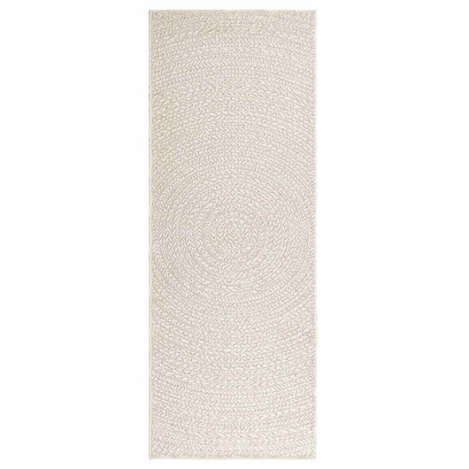 Tappeto ZIZUR Crema 80x200 cm Aspetto Iuta Interni ed Esterni 4010373
