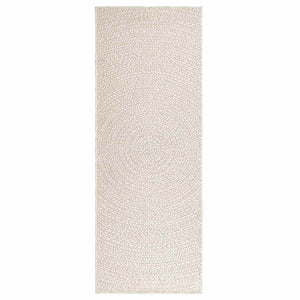 Tappeto ZIZUR Crema 80x200 cm Aspetto Iuta Interni ed Esterni