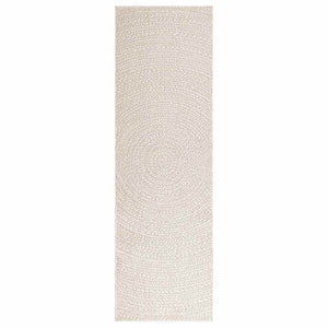 Tappeto ZIZUR Crema 80x250 cm Aspetto Iuta Interni ed Esterni 4010374