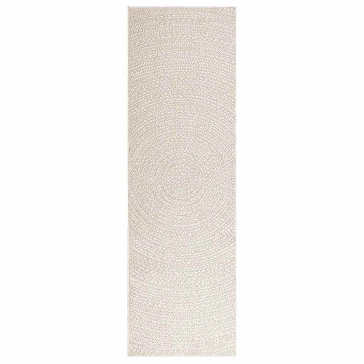 Tappeto ZIZUR Crema 80x250 cm Aspetto Iuta Interni ed Esterni 4010374