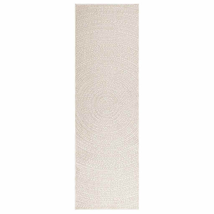 Tappeto ZIZUR Crema 80x250 cm Aspetto Iuta Interni ed Esterni 4010374