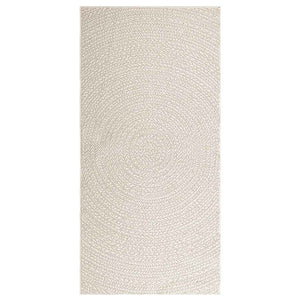 vidaXL Tappeto ZIZUR Crema 100x200 cm Aspetto Iuta Interni ed Esterni