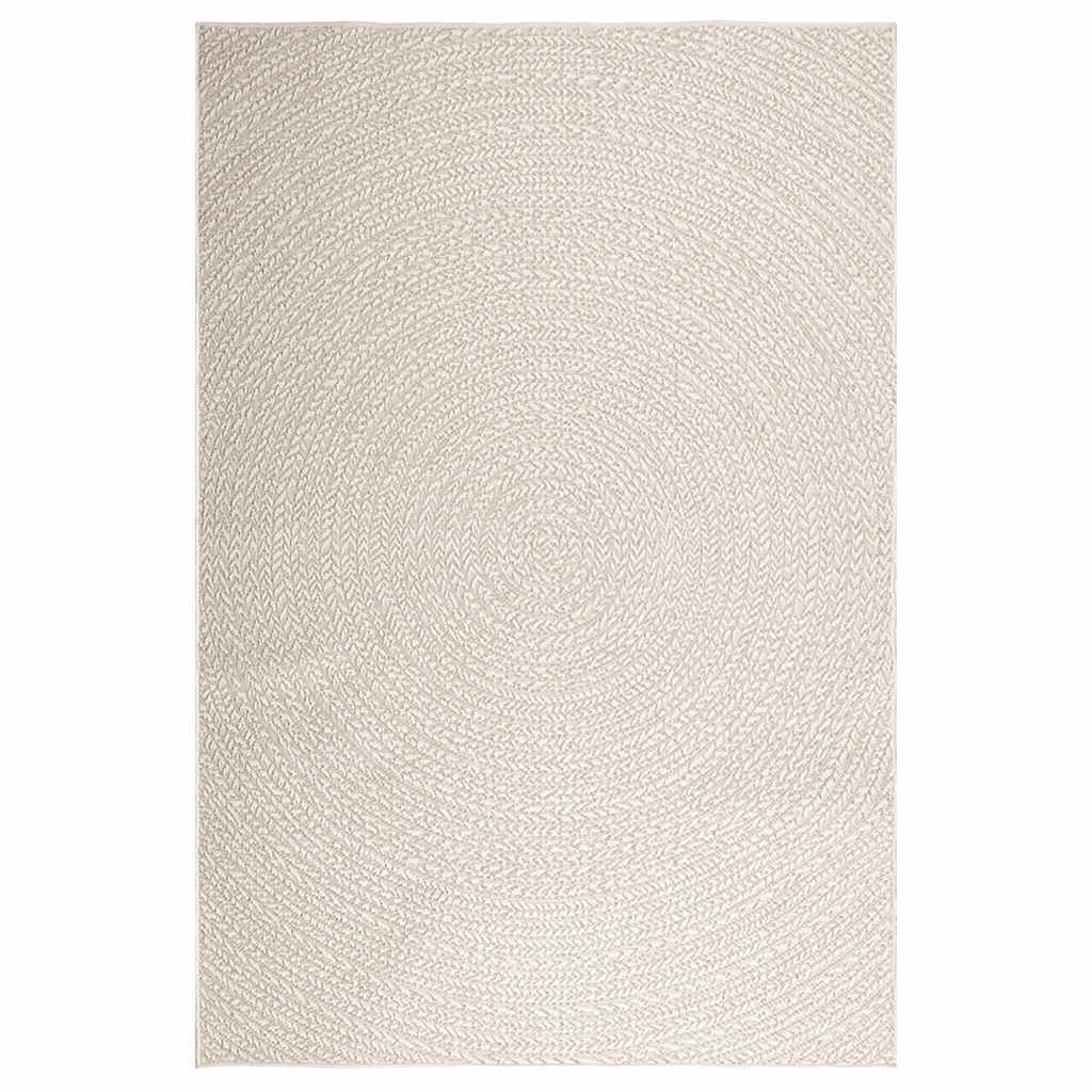 Tappeto ZIZUR Crema 160x230 cm Aspetto Iuta Interni ed Esterni