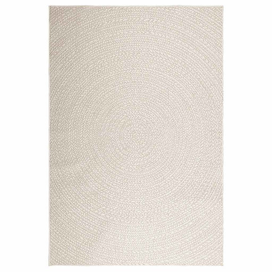 Tappeto ZIZUR Crema 160x230 cm Aspetto Iuta Interni ed Esterni 4010379