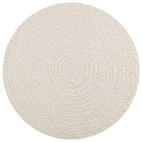 Tappeto ZIZUR Crema Ø 120cm Aspetto Iuta per Interni ed Esterni 4010385